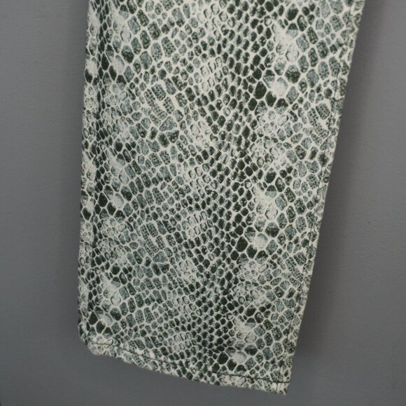 New AG Adriano Goldschmied The Mari High Rise Straight Snake Print Jeans size 29 - Picture 7 of 16